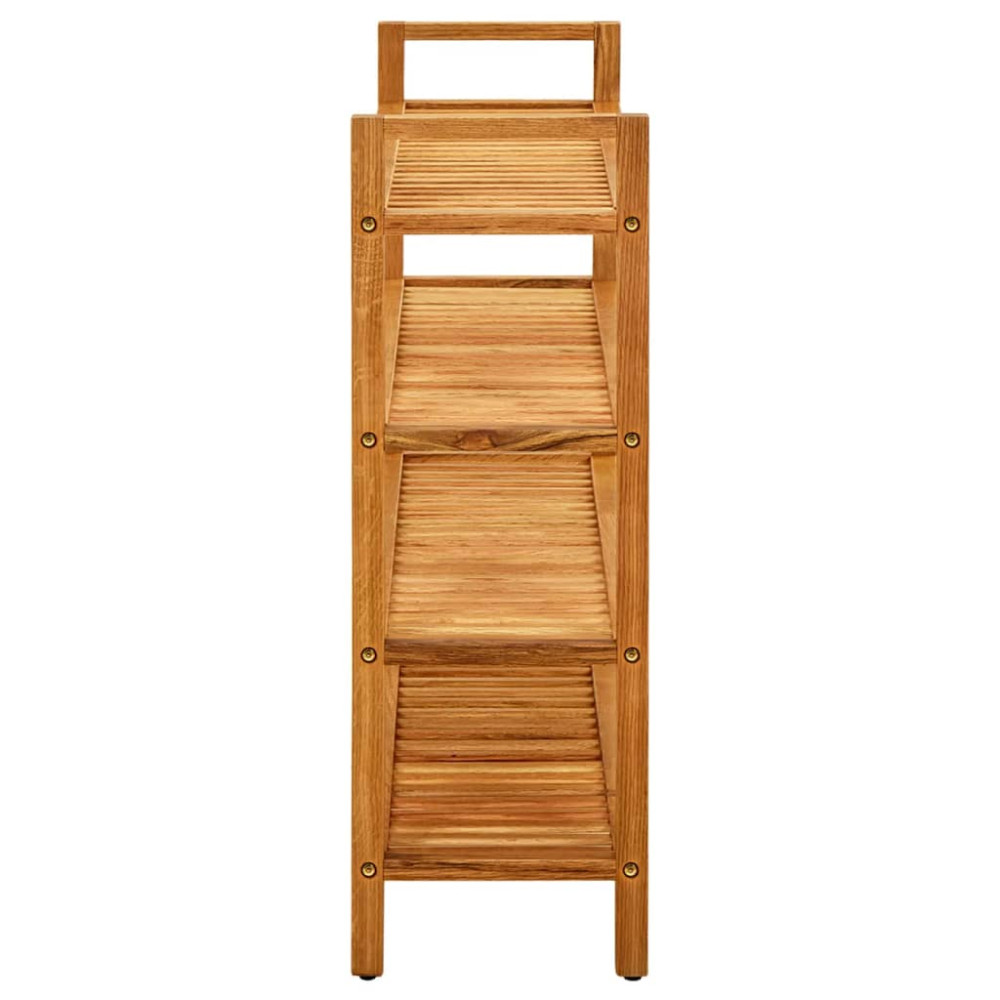 Produktbild för Skohylla med 4 hyllor 100x27x80 cm massiv ek
