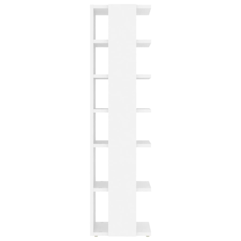 Produktbild för Skohyllor 2 st vit 27,5x27x102 cm konstruerat trä