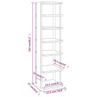 Produktbild för Skohyllor 2 st vit 27,5x27x102 cm konstruerat trä