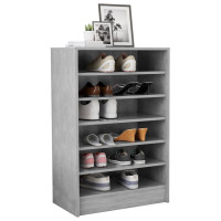 Produktbild för Skoskåp betonggrå 60x35x92 cm konstruerat trä