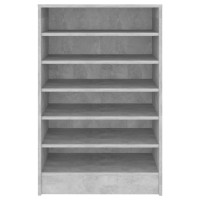 Produktbild för Skoskåp betonggrå 60x35x92 cm konstruerat trä