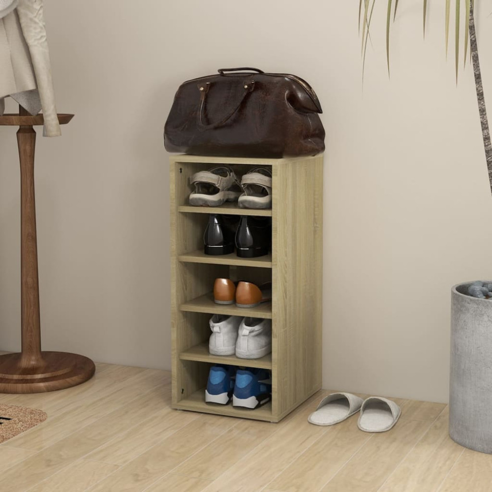 Produktbild för Skoskåp sonoma-ek 31,5x35x70 cm konstruerat trä