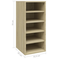 Produktbild för Skoskåp sonoma-ek 31,5x35x70 cm konstruerat trä
