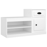 Produktbild för Skoskåp vit 100x42x60 cm konstruerat trä