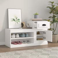 Produktbild för Skoskåp vit 100x42x60 cm konstruerat trä