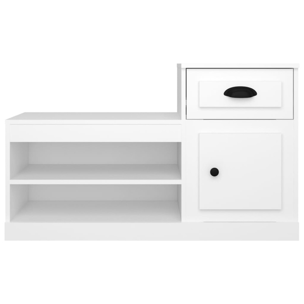 Produktbild för Skoskåp vit 100x42x60 cm konstruerat trä