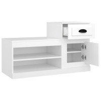 Produktbild för Skoskåp vit 100x42x60 cm konstruerat trä