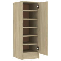 Produktbild för Skoskåp sonoma-ek 32x35x92 cm konstruerat trä