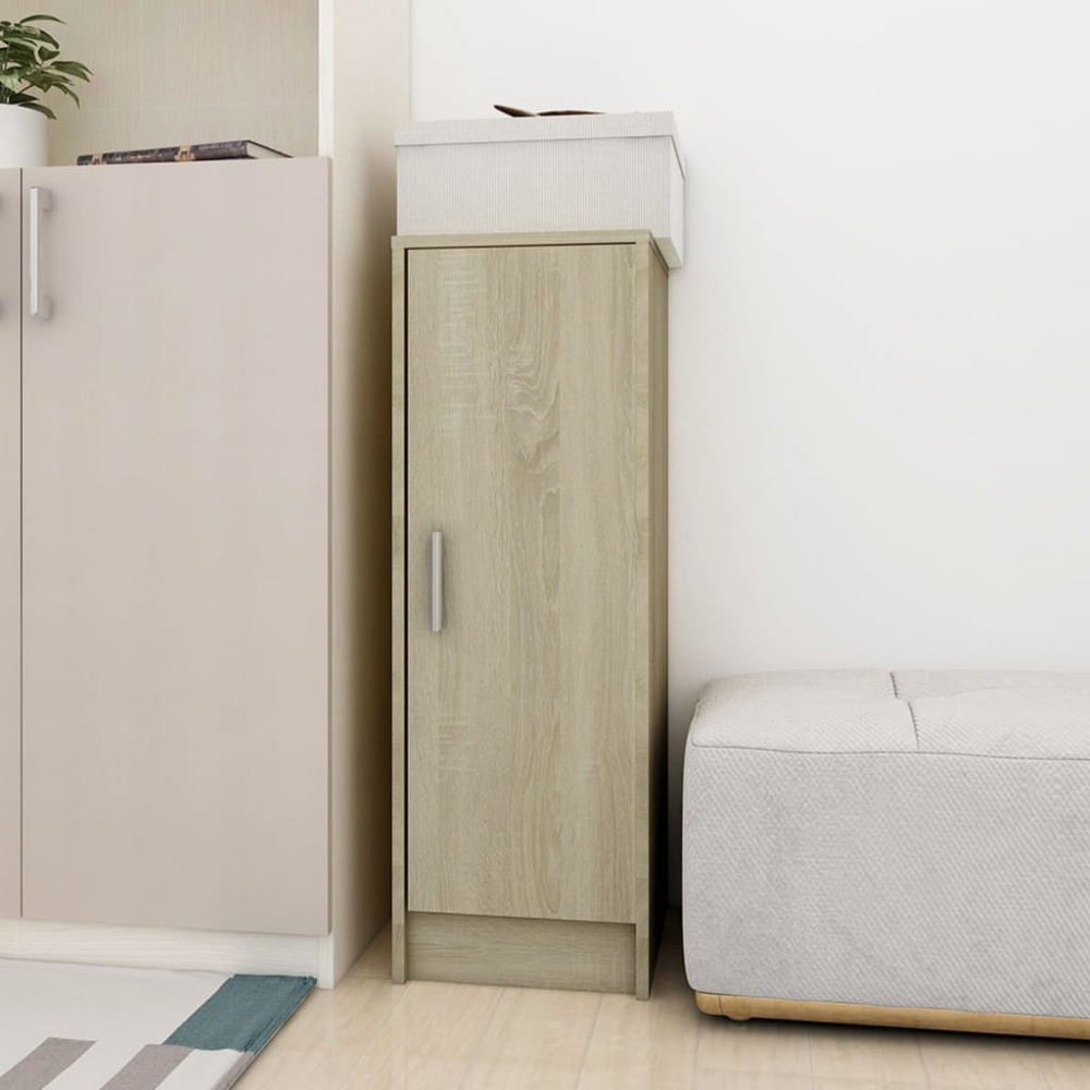 Produktbild för Skoskåp sonoma-ek 32x35x92 cm konstruerat trä