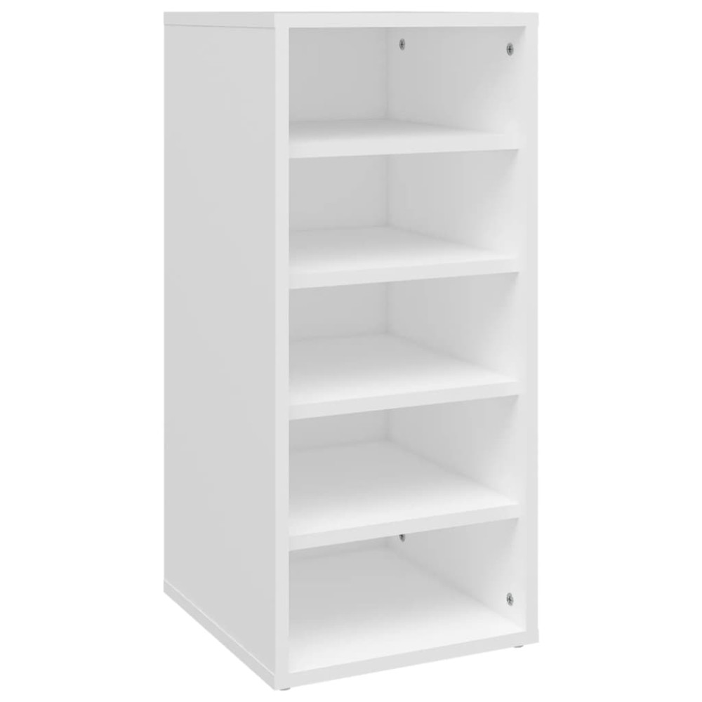 Produktbild för Skoskåp vit 31,5x35x70 cm konstruerat trä