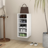Produktbild för Skoskåp vit 31,5x35x70 cm konstruerat trä