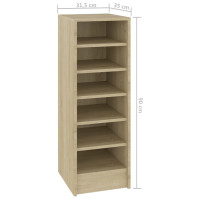 Produktbild för Skoskåp sonoma-ek 31,5x35x90 cm konstruerat trä