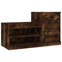 Produktbild för Skoställ rökfärgad ek 100x42x60 cm konstruerat trä