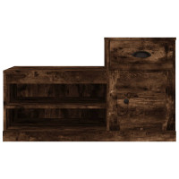 Produktbild för Skoställ rökfärgad ek 100x42x60 cm konstruerat trä