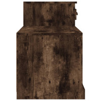 Produktbild för Skoställ rökfärgad ek 100x42x60 cm konstruerat trä