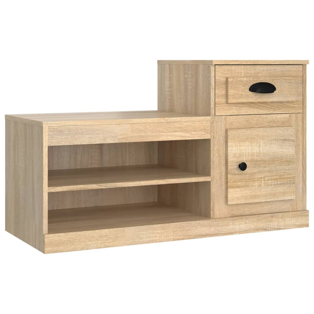Produktbild för Skohylla sonoma-ek 100x42x60 cm konstruerat trä
