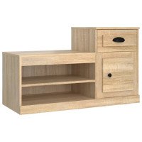 Produktbild för Skohylla sonoma-ek 100x42x60 cm konstruerat trä