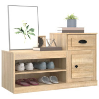 Produktbild för Skohylla sonoma-ek 100x42x60 cm konstruerat trä