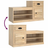 Produktbild för Skohylla sonoma-ek 100x42x60 cm konstruerat trä