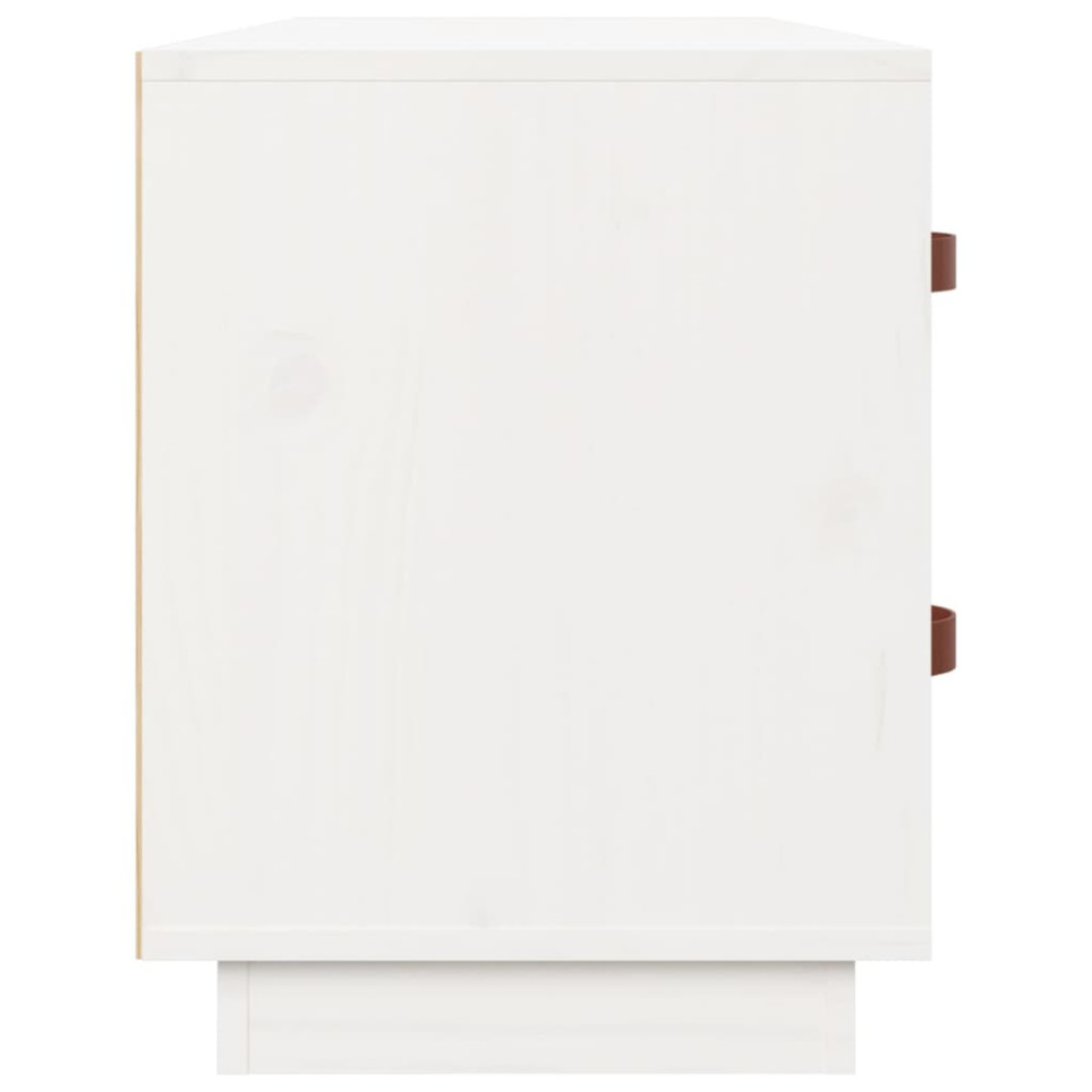 Produktbild för Skobänk vit 100x34x45 cm massiv furu