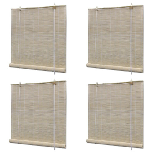 vidaXL Rullgardin naturlig bambu 4 st 120x160 cm