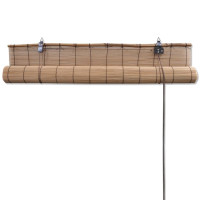 Produktbild för Rullgardin bambu 2 st 120 x 220 cm brun
