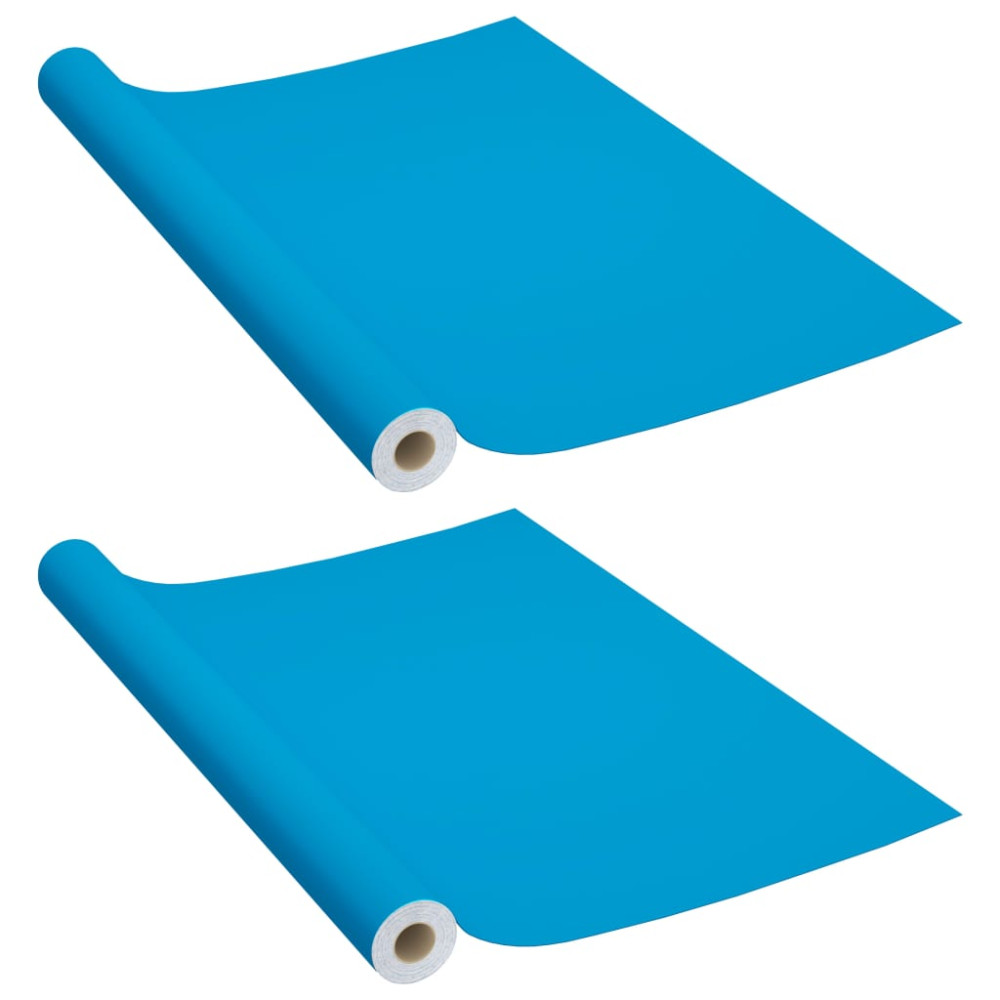 Produktbild för Dekorplast 2 st azur 500x90 cm PVC