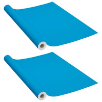 Produktbild för Dekorplast 2 st azur 500x90 cm PVC