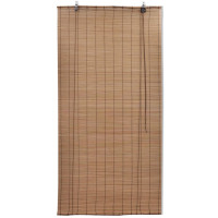 Produktbild för Rullgardin bambu 2 st 150 x 220 cm brun