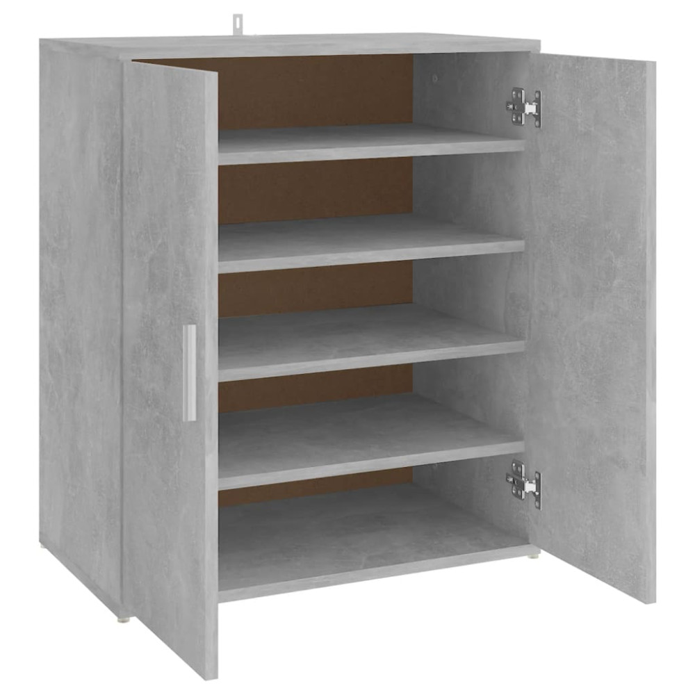 Produktbild för Skoskåp betonggrå 60x35x70 cm konstruerat trä