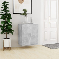 Produktbild för Skoskåp betonggrå 60x35x70 cm konstruerat trä