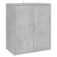 Produktbild för Skoskåp betonggrå 60x35x70 cm konstruerat trä