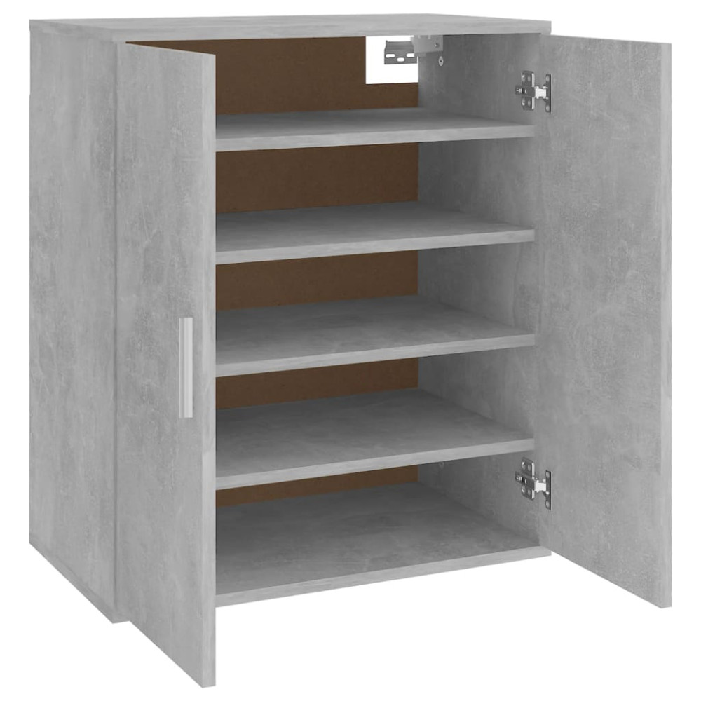 Produktbild för Skoskåp betonggrå 60x35x70 cm konstruerat trä