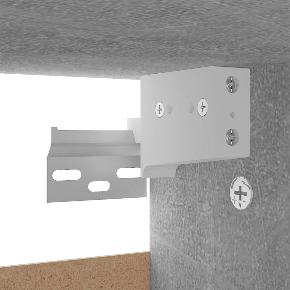 Produktbild för Skoskåp betonggrå 60x35x70 cm konstruerat trä