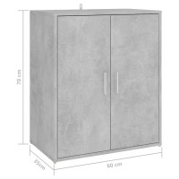 Produktbild för Skoskåp betonggrå 60x35x70 cm konstruerat trä