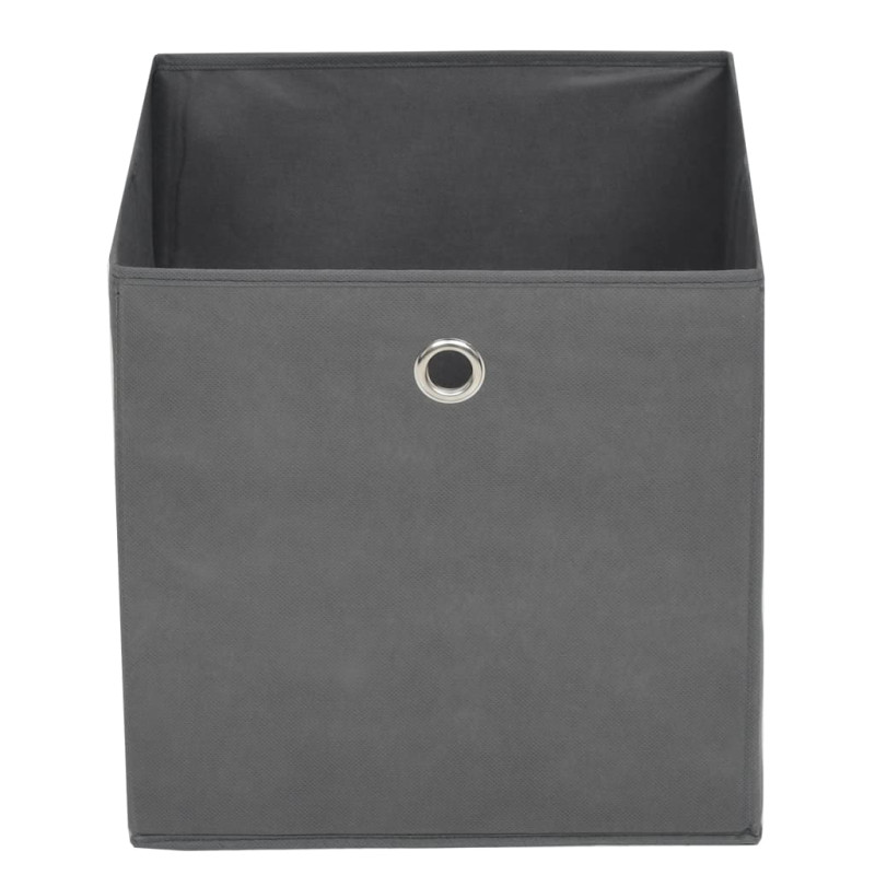 Produktbild för Förvaringslådor 10 st non-woven tyg 32x32x32 cm grå