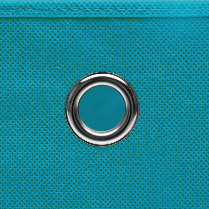 Produktbild för Förvaringslådor med lock 4 st babyblå 32x32x32 cm tyg