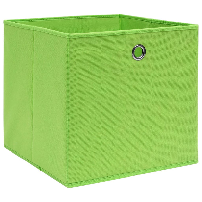 Produktbild för Förvaringslådor 10 st grön 32x32x32 cm tyg