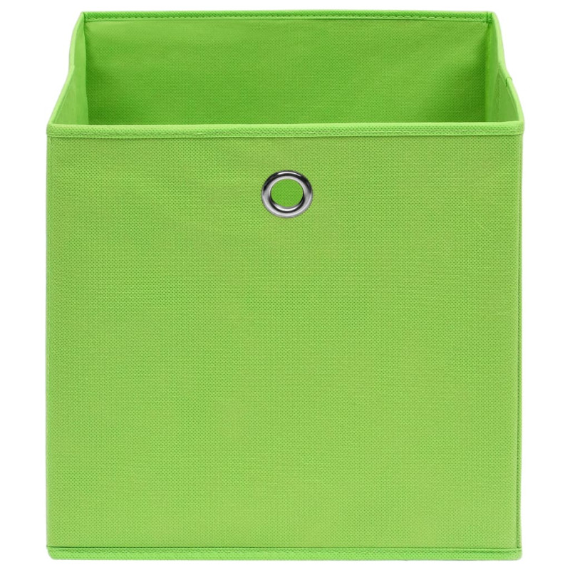 Produktbild för Förvaringslådor 10 st grön 32x32x32 cm tyg