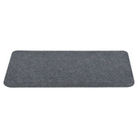 Produktbild för Trappstegsmattor självhäftande 15 st 65x24,5x3,5 cm grå