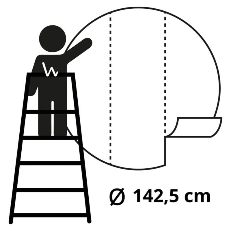 Produktbild för WallArt Tapet cirkelformad The Americas 142,5 cm