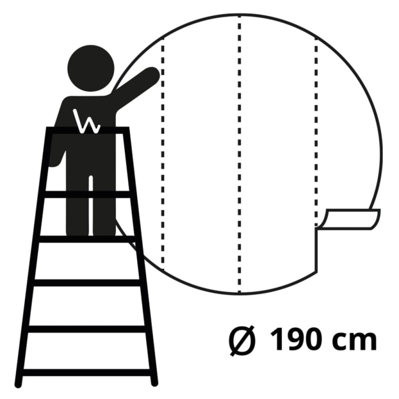 Produktbild för WallArt Tapet cirkelformad Umbrella Pines in Italy 190 cm