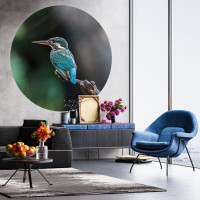Miniatyr av produktbild för WallArt Tapet cirkelformad The Kingfisher 190 cm