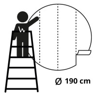 Produktbild för WallArt Tapet cirkelformad The Night Watch 190 cm