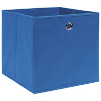 Produktbild för Förvaringslådor 4 st non-woven tyg 28x28x28 cm blå
