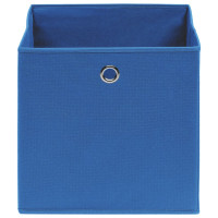 Produktbild för Förvaringslådor 4 st non-woven tyg 28x28x28 cm blå