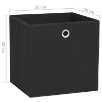Miniatyr av produktbild för Förvaringslådor 4 st non-woven tyg 28x28x28 cm svart