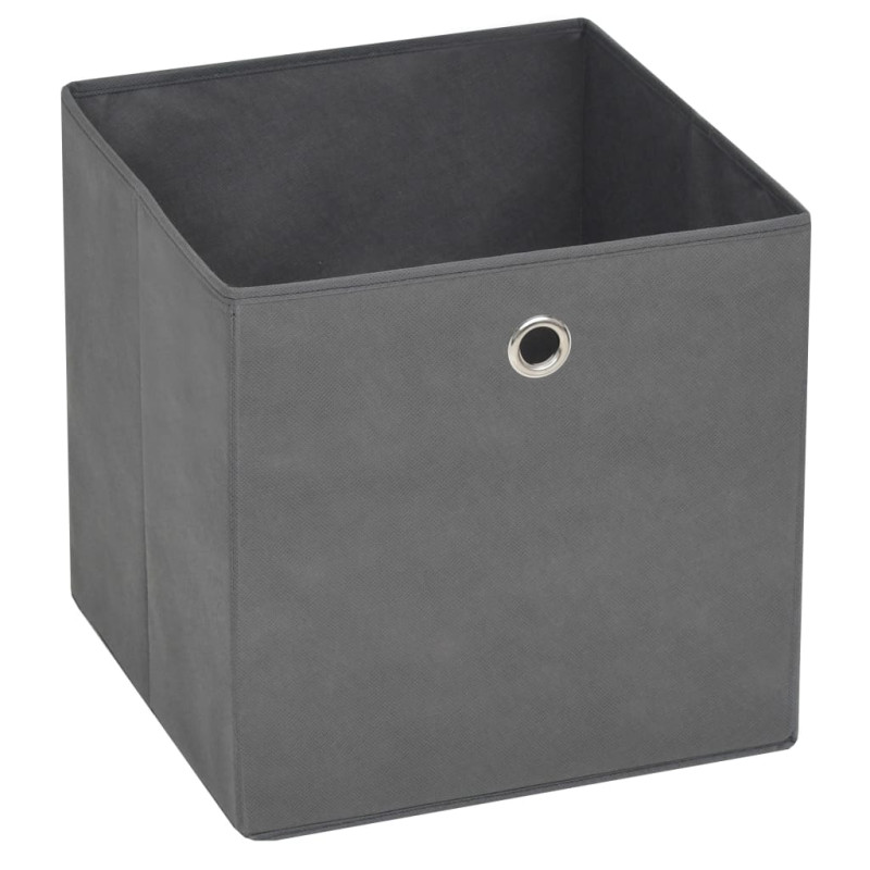 Produktbild för Förvaringslådor 4 st non-woven tyg 28x28x28 cm grå
