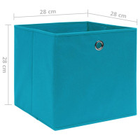 Miniatyr av produktbild för Förvaringslådor 10 st non-woven tyg 28x28x28 cm babyblå