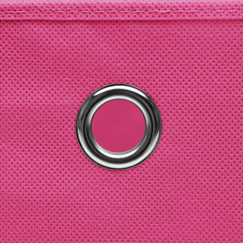 Produktbild för Förvaringslådor 10 st non-woven tyg 28x28x28 cm rosa